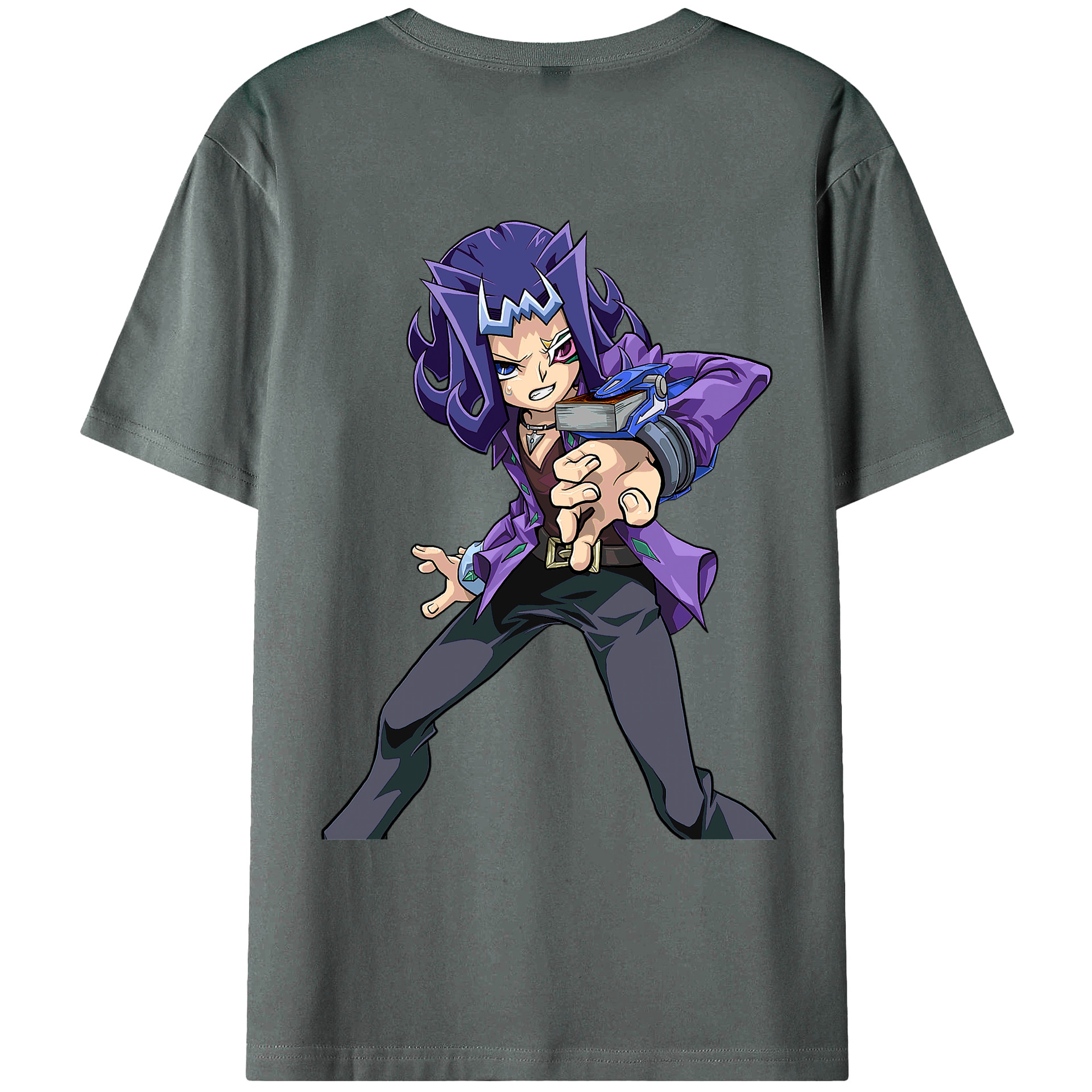 （画像用） 遊☆戯☆王 Yu-Gi-Oh! 綿100％ メンズ半袖Tシャツ（バックプリント） 通気性